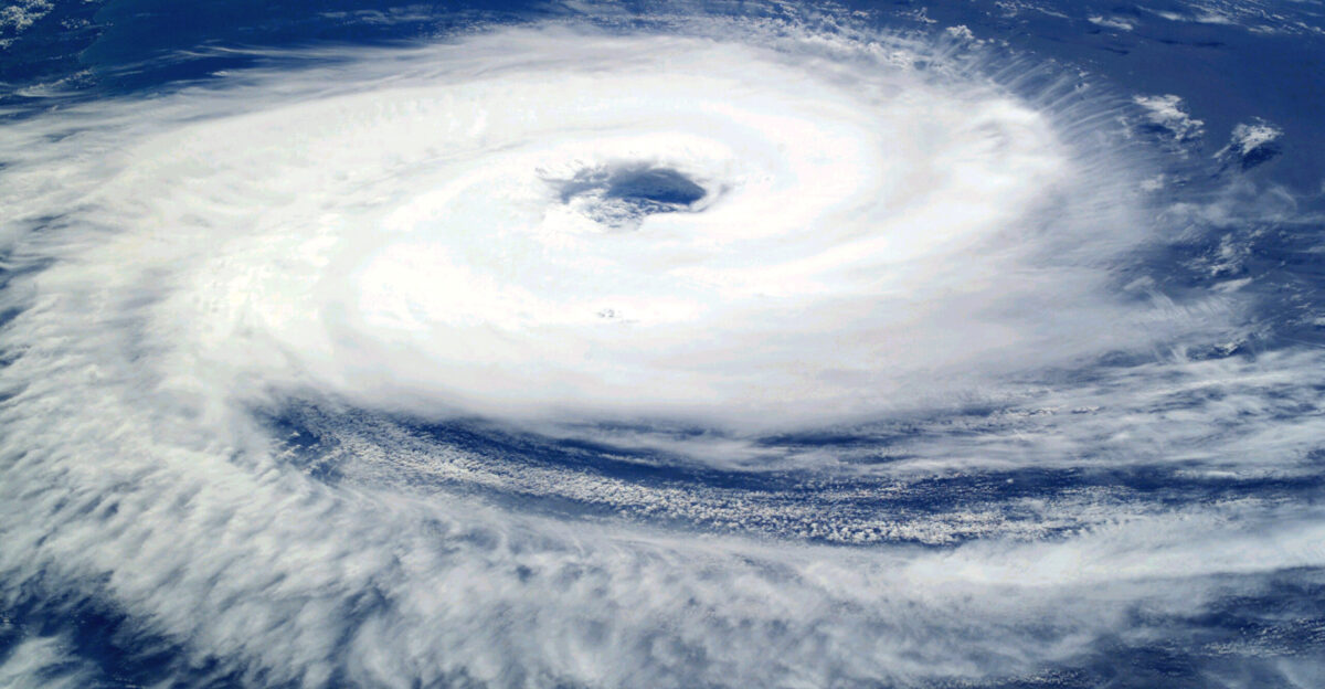 Before the year 2004 only two tropical cyclones had ever been noted in the South Atlantic Basin and no hurricane However a circulation center well off the coast of southern Brazil developed tropical cyclone characteristics and continued to intensify as it moved westward The system developed an eye and apparently reached hurricane strength on Friday March 26 before eventually making landfall late on Saturday March 27 2004 The crew of the International Space Station was notified of the cyclone and acquired excellent photographs of the storm just as it made landfall on the southern Brazilian state of Santa Catarina the storm has been unofficially dubbed Cyclone Catarina Note the clockwise circulation of Southern Hemisphere cyclones the well-defined banding features and the eyewall of at least a Category 1 system The coastline is visible under the clouds in the upper left corner of the image